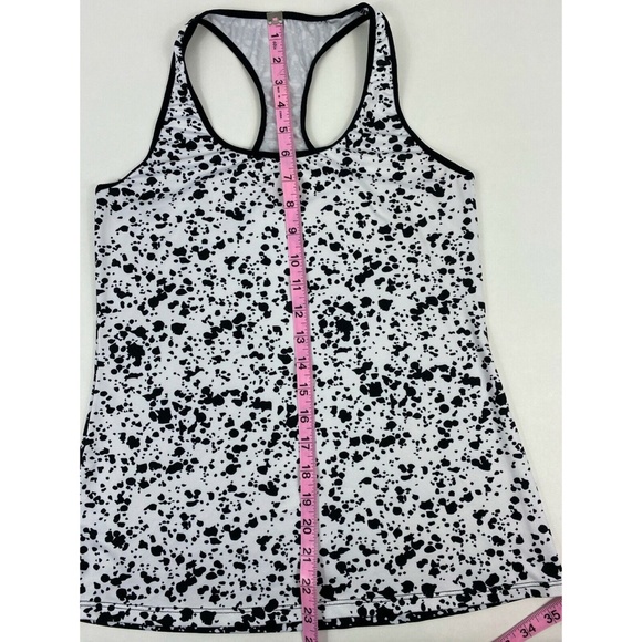 Fabletics Women's Black White Speckled Racerback Tank Top Size M - Picture 6 of 6